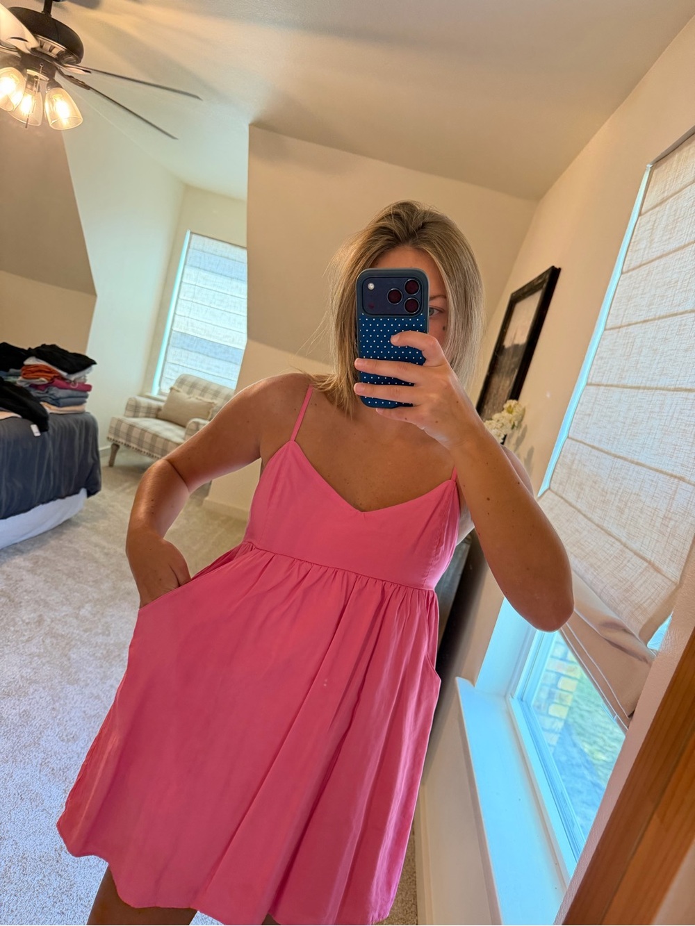 American Eagle Outfitters Pink Spaghetti Strap Mini Dress - Picture 2 of 10